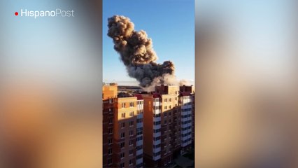 Vea las primeras imágenes tras la explosión de una fábrica de pirotecnia en Rusia