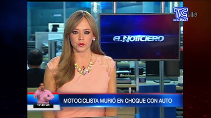 Motociclista murió en choque con un auto
