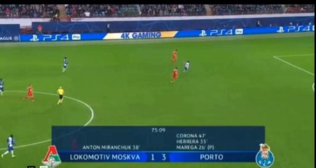 Kvirkvelia Red Card - Lokomotiv Moscow vs Porto 1-3  24.10.2018 (HD)