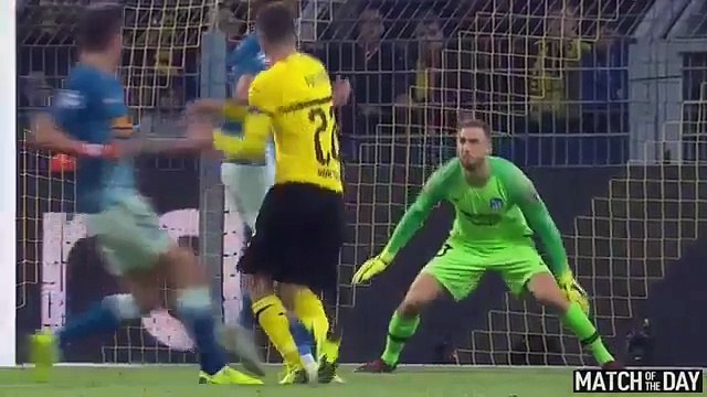 ملخص مباراة بروسيا دورتموند واتلتيكو مدريد / تألق اشرف حكيمي 3 أسيست