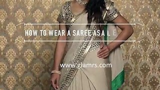 This 3 step drape is sure to transform ANY saree into a LEHENGA!