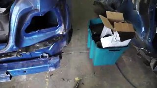 CUTTING UP THE WRECKED WRX! Rebuild Pt. 5