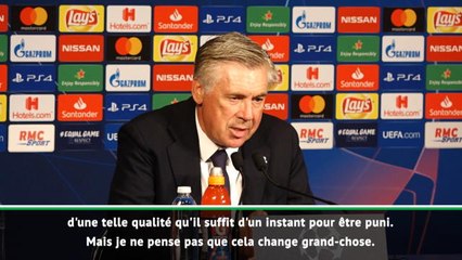 Groupe C - Ancelotti : "Puni en un instant face à de tels joueurs"