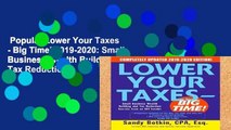 Popular Lower Your Taxes - Big Time! 2019-2020: Small Business Wealth Building and Tax Reduction