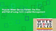 Popular When Genius Failed: The Rise and Fall of Long-Term Capital Management