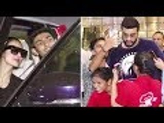 Malaika Arora And Arjun Kapoor Click Selfies With Fans At The Airport