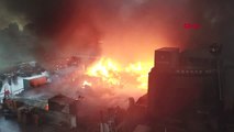 İstanbul- Esenyurt'ta Yangının Havadan Aktüel Görüntüsü 1
