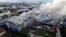 Esenyurt'ta fabrika yangını - Drone - İSTANBUL