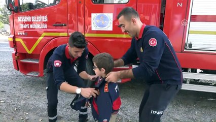 Engelli öğrencinin hayalini İtfaiye ekipleri gerçekleştirdi - NEVŞEHİR