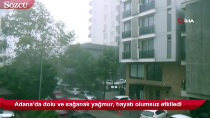 Adana'da dolu yağışı