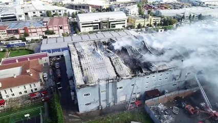 Esenyurt'ta fabrika yangını - Drone (2) - İSTANBUL