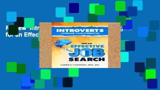 Review  Introverts: Leverage Your Strengths for an Effective Job Search