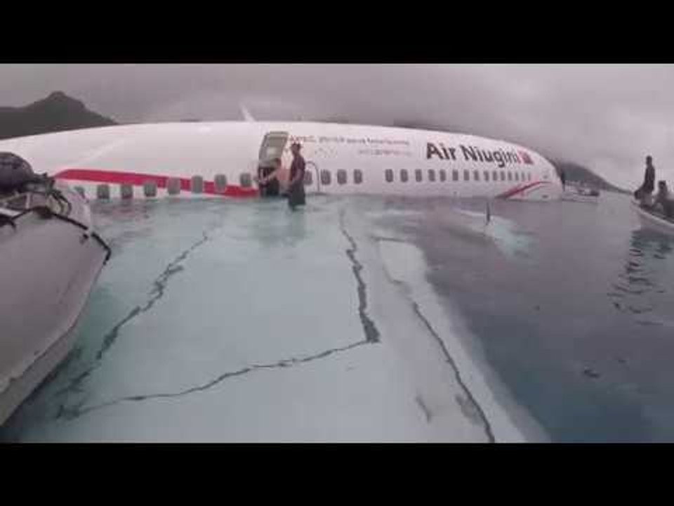 Rescue operation after plane crashes into water in Micronesia