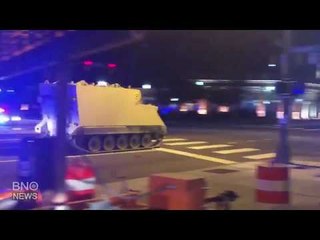 Police in Pursuit of Armored Military Vehicle in Virginia