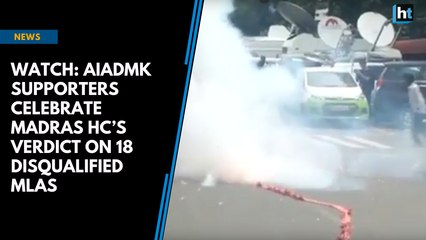 Descargar video: Watch: AIADMK supporters celebrate Madras HC’s verdict on 18 disqualified MLAs