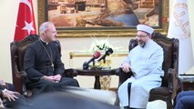 Diyanet İşleri Başkanı Erbaş, Vatikan'ın Ankara Büyükelçisi'ni Kabul Etti