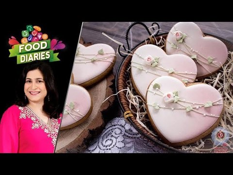 Rose Heart Biscuits Recipe by Chef Zarnak Sidhwa December 27th, 2017