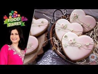 Rose Heart Biscuits Recipe by Chef Zarnak Sidhwa December 27th, 2017