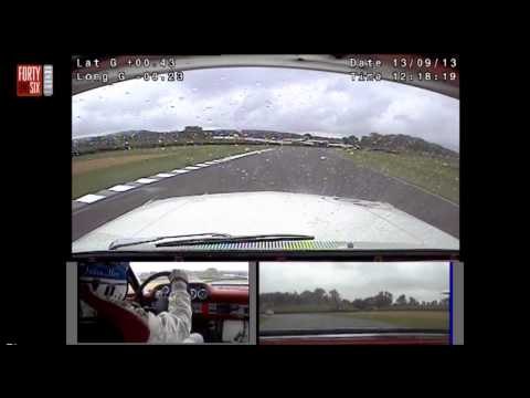 Goodwood Revival: Ford Galaxie 500 in the wet