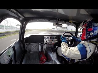 On Board low-drag Jaguar E-Type 73MM Testing