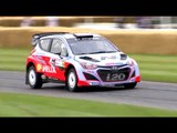 Dani Sordo donut and drift in WRC Hyundai - Festival of Speed