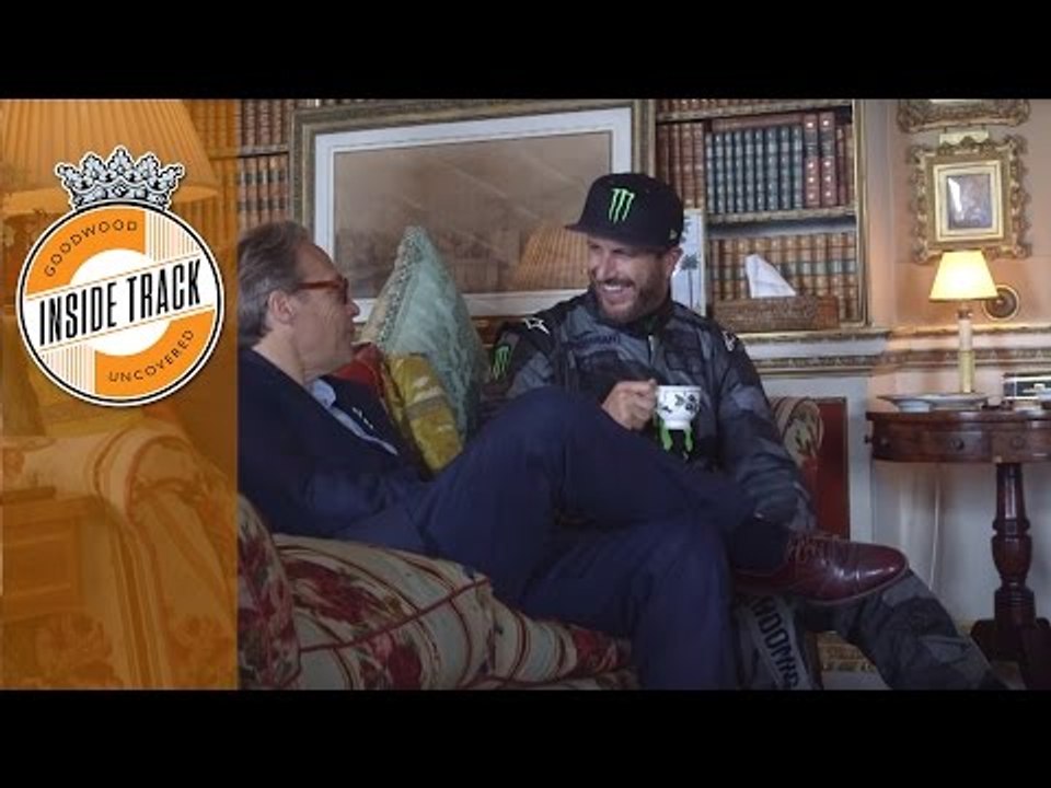 Lord March and Ken Block take tea and doughnuts at Goodwood