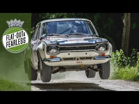 Hannu Mikkola attacks Goodwood Rally Stage in classic Escort