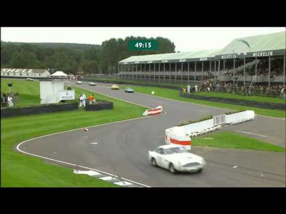 $1m Shelby Cobra drifted through corner on 3 wheels!