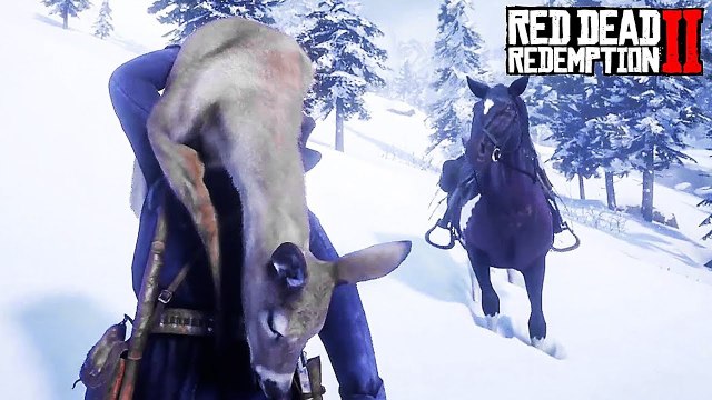 Red Dead Redemption 2 : chasser la biche dans 50 cm de neige