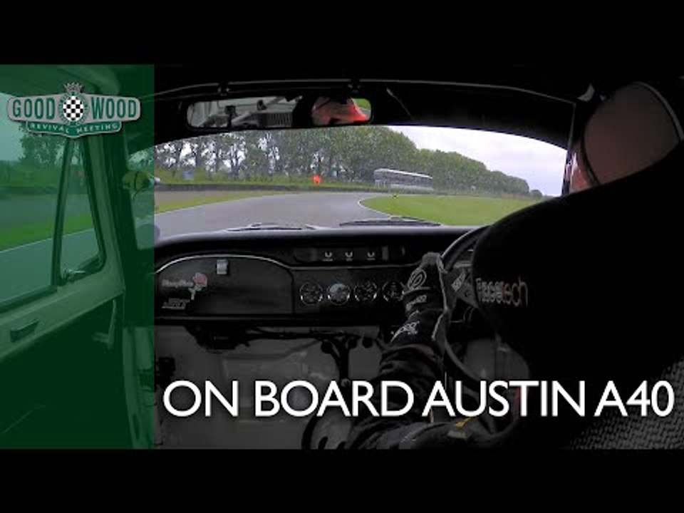 Wrestling Austin A40 round wet Goodwood