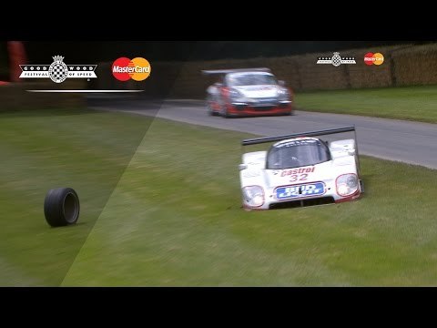 1,000bhp Jaguar XJR-12 Loses Wheel on FOS Hillclimb