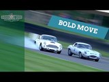 Aston Martin DB4 GT crashes after bold move