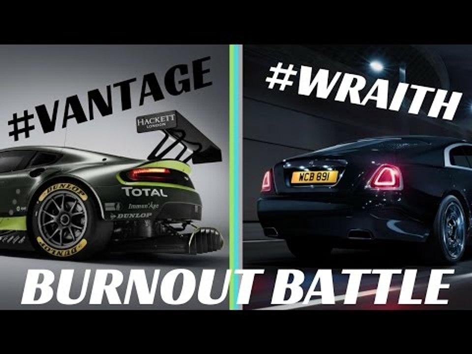 Burnout Battle: Aston Martin GTE Vantage v Roll...