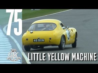 Yellow Austin Healey Sprite goes wild!