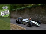 Wild F1 six-wheeler thrashes the hill at FOS