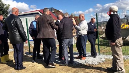 Su toplama havzasında yapılan kaçak inşaatlarda yıkım gerginliği