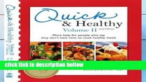 Best product  Quick and Healthy Volume II: More help for people who say they don t have time to