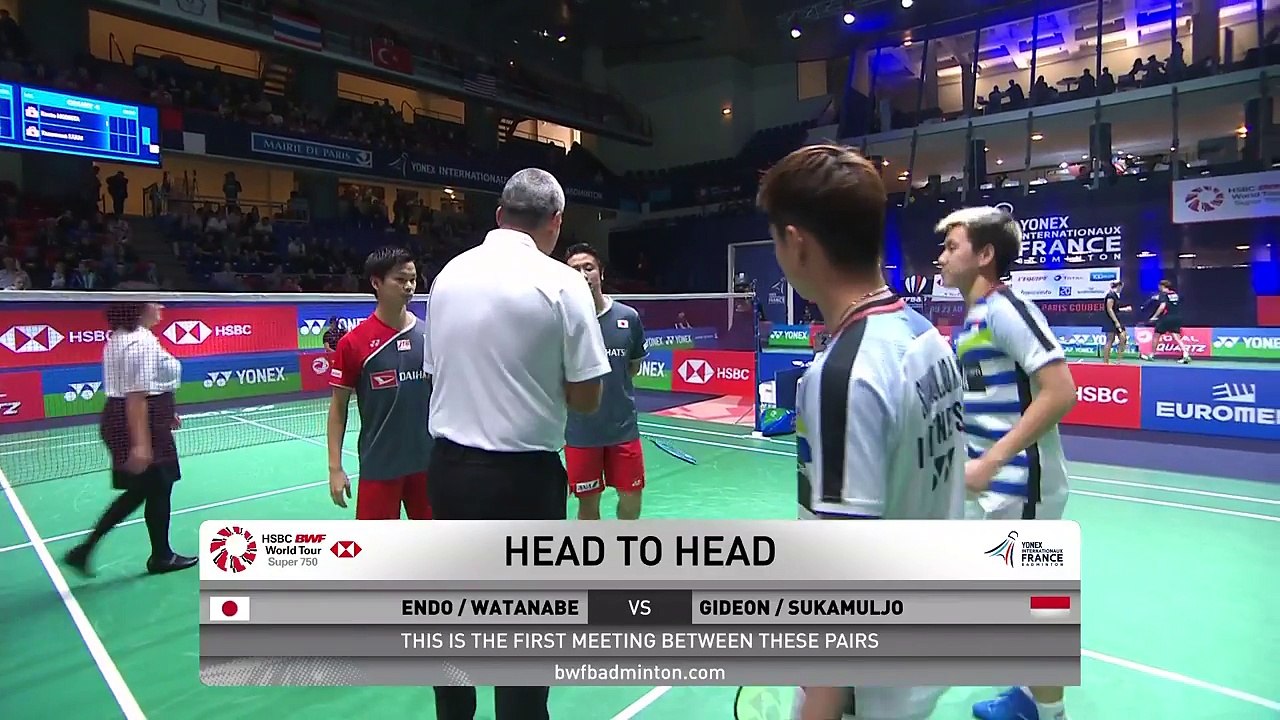 2018 French Open - GIDEON/  SUKAMULJO vs ENDO/  WATANABE - MD  R16