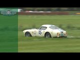 Ferrari 250 SWB slides sideways onto the grass