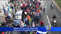 Mexico Border Gate Torn Down As Migrant Caravan Heads North Towards US