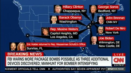 FBI warns more package bombs possible as three additional devices discovered; Manhunt for bomber intensifying. #FBI #News #Breaking #DonaldTrump