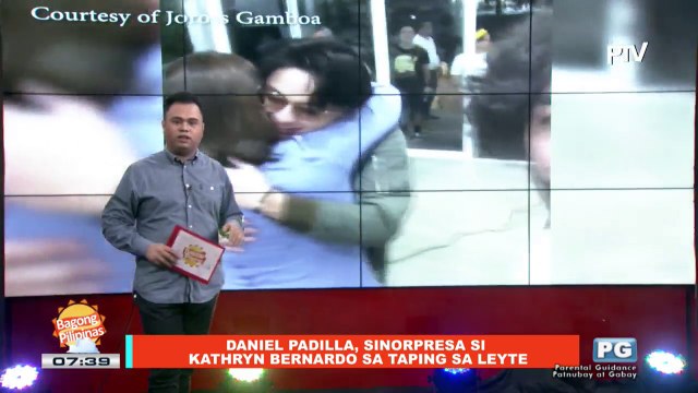 FIFIRAZZI: Daniel Padilla, sinorpresa si Kathryn Bernardo sa taping sa Leyte