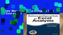 Library  Microsoft Business Intelligence Tools for Excel Analysts