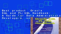 Best product  Oracle SQL and PL/SQL Handbook: A Guide for Data Administrators, Developers, and
