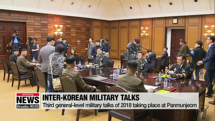 General-level inter-Korean military talks taking place at Panmunjeom