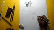How to draw Mother Teresa for Birthday _ charcoal pencil drawing ( 286 )