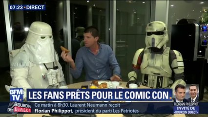 Скачать видео: Comic Con: Stefan Etcheverry prend le petit-déjeuner dans une autre galaxie