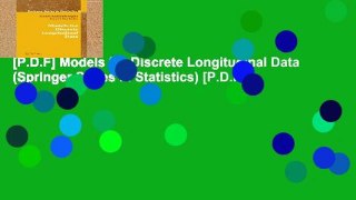 [P.D.F] Models for Discrete Longitudinal Data (Springer Series in Statistics) [P.D.F]