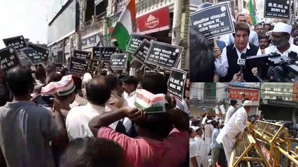 सीबीआई दफ्तर के बाहर लखनऊ और पटना में कांग्रेसी समर्थकों ने किया प्रदर्शन, पुलिस ने किया लाठीचार्ज