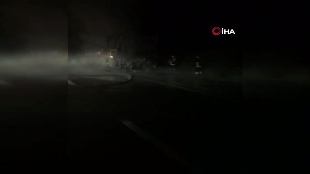 Yolcu Otobüsü Seyir Halindeyken Alev Alev Yandı